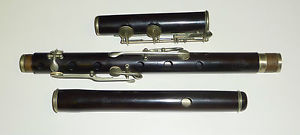 Antique Wooden Rudall Carte & Co London Flute Open Hole