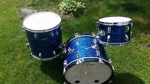 Vintage 60's Rogers 3pc Blue Onyx Drumset