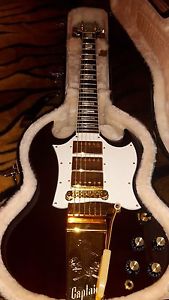 Gibson SG Custom Kirk Douglas signature limited w case & gold strap locks rare!!