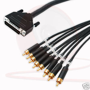 25 Pin D Sub zu Switchcraft metall RCA Phonos. Serielles db-25 MOGAMI