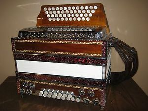 New Professional Quality Slovenian 4 Row Diatonic Button Box Accordion G-C-F-Bb