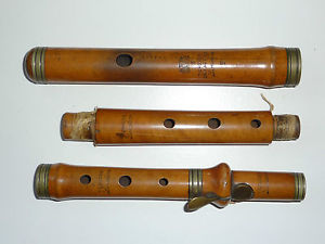 Antique 19th Cent. Single Key Wooden flute London in F