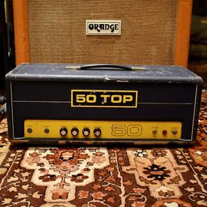 Vintage 1970s Carlsbro 50 Top 50w Custom Colour Blue Amplifier Amp Head