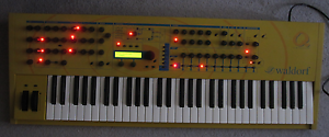 Giant Yellow Beast Waldorf Q vintage synthesizer microwave XT k ppg wave synth