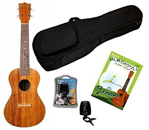 [Standard 4-piece set] Famous concert ukulele set Famous FC-5G case instr... P/O