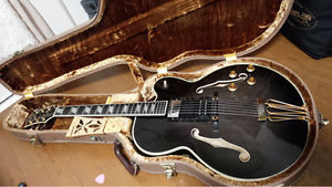 MOON David T. Walker Model Full Acoustic Type with Original Hard Case E-Guitar