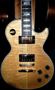 2014 Gibson Custom Shop Les Paul Custom Figured Electric Guitar Natural, MINT