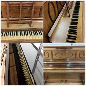 Burnand Light Mahogany Upright Piano- 88 note