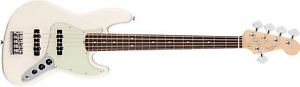 Fender American Pro Jazz Bass V - Rosewood Fingerboard - Olympic White