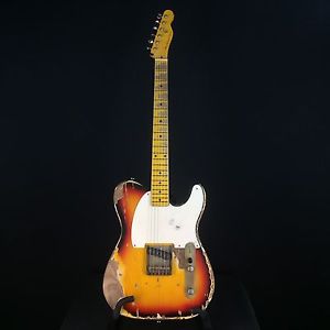 Nash E57 Electric Guitar, 3-Tone Sunburst, Heavy Relic