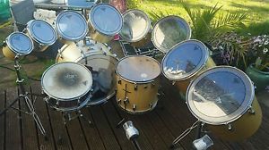 Vintage pearl 1970s 10 piece drum kit