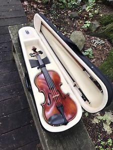 Vintage John Juzek 3/4 Size Violin With Across Brasil Carbon Fiber Bow