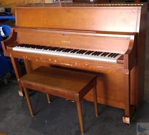 Yamaha P2 Model Upright Three Pedal 88 Key Piano Brown Finish