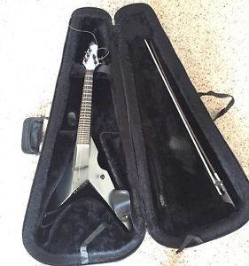 Wood Violins 5 String Fretted Viper Electric Violin With Turbow And Hard Case