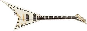 Jackson Pro Rhoads RRT-3 Ebony Fingerboard Ivory with Black Pinstripes