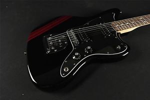 Fender Special Edition Blacktop Jazzmaster HH Stripe Black Red Racing Stripe (4)