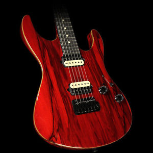 Suhr Modern Set Neck Black Limba Electric Guitar Trans Red