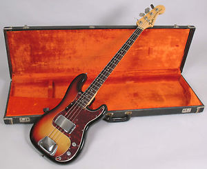 1974 Fender Precision Bass Sunburst Clean with Case
