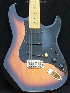 Fender Strat+EMG Active Pickups+Sunburst Custom Maple Neck+Warmoth Option+Gold