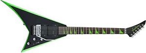 New 2017! Jackson X Series Rhoads RRX24 Black with Neon Green Bevels