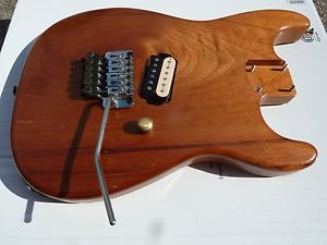 Custom Koa 1 Piece Guitar Body San Dimas Style Original Floyd Rose PAF Brass USA