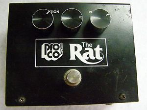 Vintage 1979 Pro Co The Rat LM308N chip Guitar Pedal Distortion Box S/N 402206