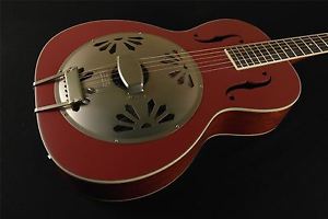 Gretsch G9241 Alligator Biscuit Round-Neck Resonator Guitar - Chieftain Red