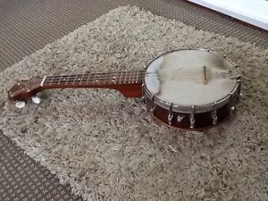 1977s Vintage Clifford Essex Ukulele Banjo with spares vellum face strings etc