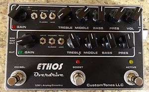 Ethos Overdrive by Custom Tones with CLASSIC \ TLE Switch & 12v Power Supply