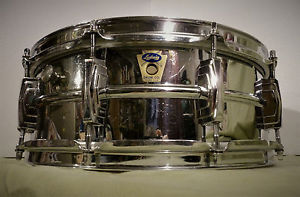 Vintage WFL Super Ludwig COB Snare Drum Transition Badge Supraphonic Brass Shell