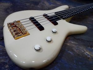 Sugi NB 5 IR SL-ASH White w/hard case Bass guitar From JAPAN Free shipping #N134
