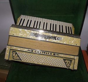 Soprani Castello 120 Bass Accordion 1940s Original Vintage With Case