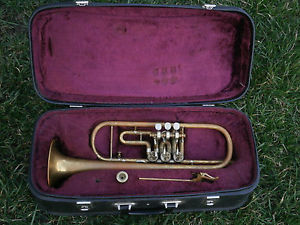 OLD MUSICAL INSTRUMET TROMBONE TUBE AMATI KRASLICE WITH MOUTPIECE