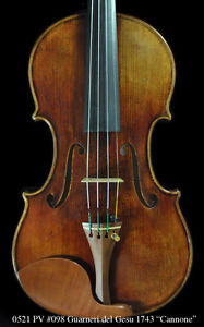 Private Stock Edition #98 Guarneri del Gesu 1743 "Cannone" Violin 1:1 Antique