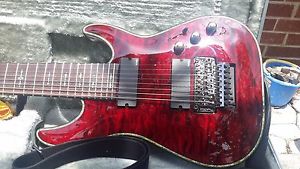 Guitar Schekter Ç-8 Fr 8 String USA Cherry with Pearl Inlays and rim