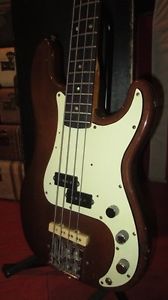 Vintage 1966 Fender Precision Bass P-Bass Mocha With Hard Case Sounds Killer
