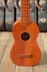 Vintage 1920s Sam Chang Hawaiian Koa soprano Harold Summers ukulele Waikiki Tabu