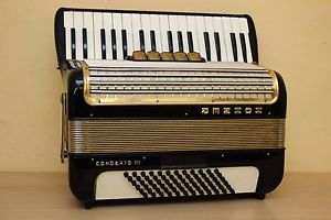 Accordion Hohner Concerto III 72 bass Akkordeon Fisarmonica +Case Free Shipping!