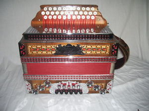 Melodija Slovenian 3 Row Diatonic Button Box Accordion Harmonika C,F,Bb