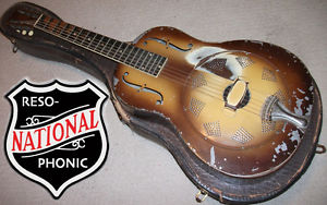 1930 National Triolian Resonator Walnut-Burst Finish! Delta Blues Slide Guitar!