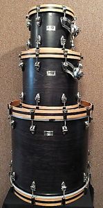 Ayotte Drum Kit  90's Ray Ayotte Era Ebony Satin Wood Hoop Kit