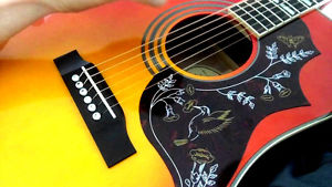 Zager EZ-Play Modified Epiphone Hummingbird Acoustic Electric Guitar