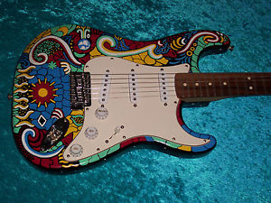 Mosaic Fender Stratocaster Guitar Strat MIM Mexican Mexico paint USA standard
