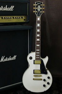 Greco 1989 made LP Custom Mint collection Long Neck White Made in Japan