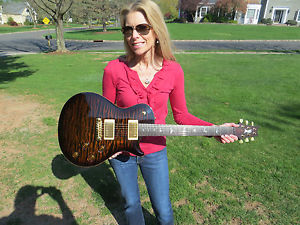 Prs Private Stock Singlecut SC 245 One Piece Quilt Top Rosewood Neck Tiger Eye
