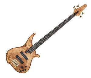 Tune TWB43 4 String Electric Bass Burl Top Brass Nut Notch Filter Casiopea