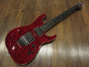 ESP Order M-II Red Body Q Maple Ash 2000's E-Guitar Grip Shape V Free Shipping