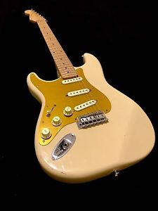 LEFTY! Custom Built Blonde Strat Guitar Aged Vintage Fender Pups Left RELIC HSC