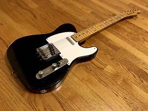 MJT! Custom Shop Texas Specials Black Nitro Telecaster 50s V Maple Neck Tele HSC