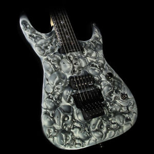 Used Charvel Custom Jon Levin Signature Prototype Dinky Electric Guitar Skulls